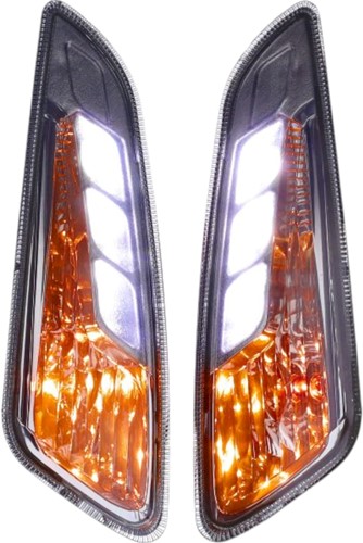 Knipperlichtset Led DMP Voor Vespa Sprint en Primavera Voorzijde Smoke
