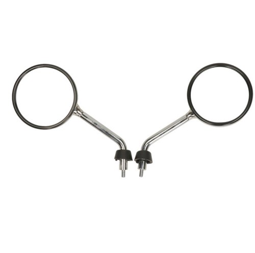 Spiegelset (Chroom E-Keur) Vespa Lx 50 / Lxv / Vespa Gts Kort model (Schroefdraad m8)