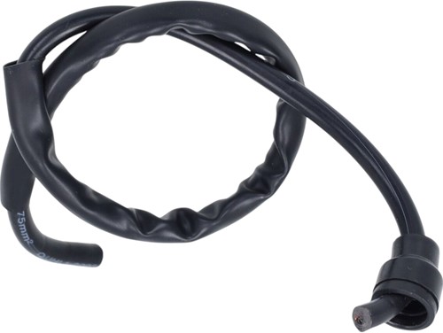 Bougiekabel Geisoleerd - Dikte 7mm 1 Meter Zwart Scooter / Brommer