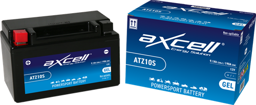Accu Axcell ATZ10S / YTZ10S 12volt 9.1Ah 150 x 87 x 93mm Onderhoudsvrij GEL-2