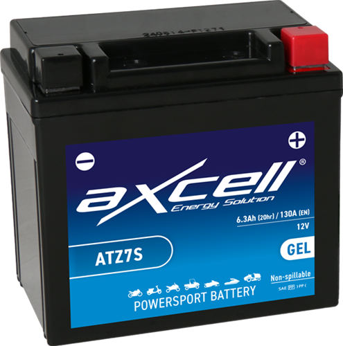 Accu Axcell ATZ7S/ YTZ7S 12volt 6.3Ah 113 x 70 x 105mm Onderhoudsvrij GEL