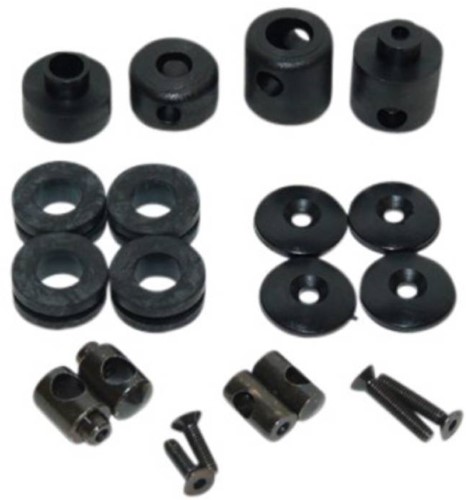 Bevestigings Set Zwart Windscherm Vespa Primavera / Vespa Sprint / Vespa Elettrica / Vespa Lx 50 / Vespa S / Vespa Lxv (Revisieset) Origineel 445809