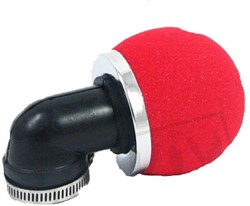 powerfilter scooter - bol rood / zwart maat 30-35mm haaks model