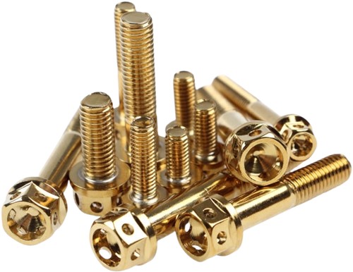 Kickstartdeksel, Carterbout Set Goud M6x30mm 10PCS 