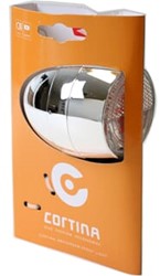 Fiets Cortina koplamp Amsterdam batterij chroom