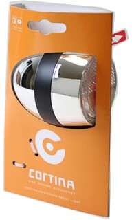 Fiets Cortina koplamp Amsterdam batterij chroom zwart