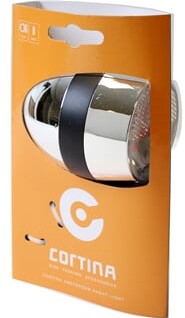 Fiets Cortina koplamp Amsterdam E-bike chroom/zwart