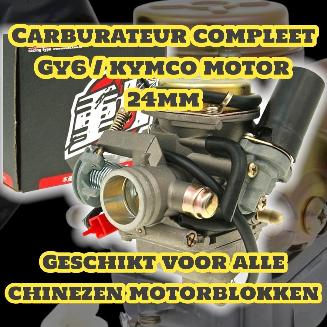 Carburateur 24mm Naraku China 4t / Sym 4t / Kymco 4t / Piaggio 4t