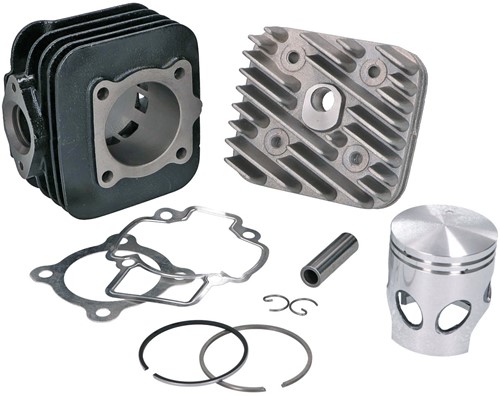 Cilinder 70cc 48mm DR Aprilia 2T / Derbi 2T / Piaggio 2T / Gilera 2T / Vespa 2T / Italjet 2T Luchtgekoeld Gietijzer