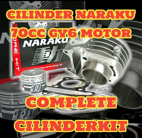Cilinder 70cc (47mm) Naraku Kymco Agility 50 / Kymco People S / Kymco New Dink / Sym Fiddle 1 / Sym Orbit 1 / Baotian / Btc / Agm / Znen / China 4t / Peugeot Tweet / Peugeot V-clic / Fosti Retro / Pic-2