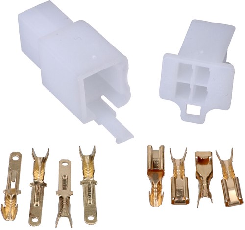 connector stekker plugset achterlicht / knipperlicht universeel (per stuk) 4-polig