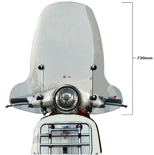 Windscherm FACO Hoog Helder Vespa Primavera / Vespa Elettrica Hoogte 720mm-2