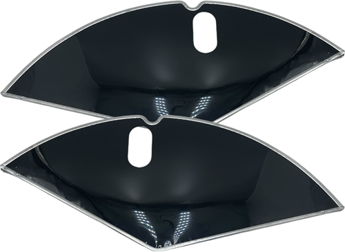 Fiets Jasbeschermers 28" Hesling met slotgaten en bevestigingshaken - zwart met zilveren rand