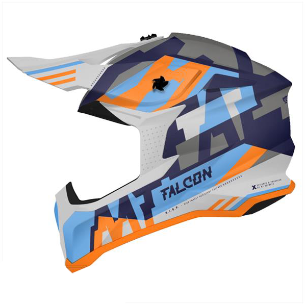 Golven verwarring Vervolgen Crosshelm MT helmets Falcon Arya Glans Blauw Oranje Maat M - 57-58cm  Cityparts
