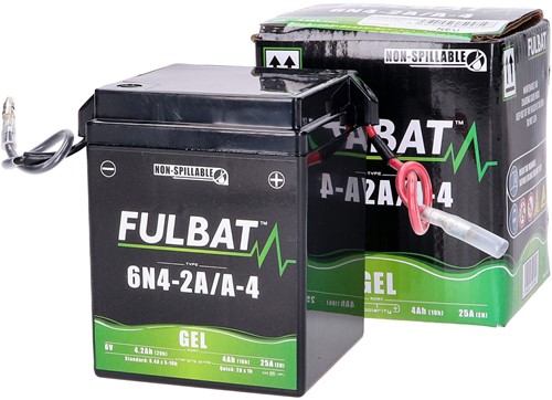 Accu FULBAT 6N4-2A 6Volt 4.2Ah voor Honda MB / MT 70x70x95mm Onderhoudsvrij GEL