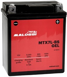 Accu Malossi MTX7L-BS Gel 12volt YTX7L-BS Vespa Primavera / Vespa Sprint / Vespa S 50 / Peugeot Jet Force / Peugeot Elystar / Piaggio Fly V.a 2012 / Piaggio Liberty IGET / Derbi Senda 4418919