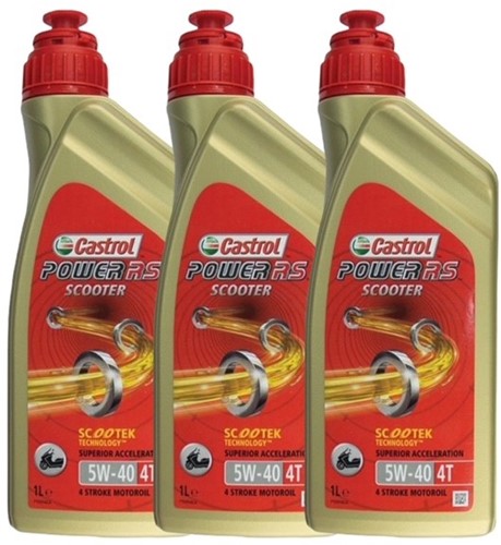 Package Bundel Motorolie Castrol Power RS Scooter 4T 5W-40 (1L)