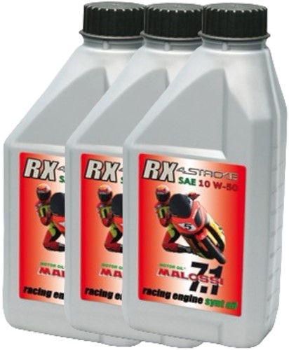 Package Bundel Motorolie 10W50 Vol Synthetische 1L fles Malossi 7614123