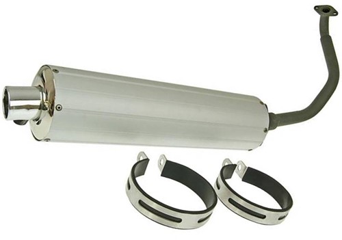 Uitlaat Aluminium V.a 125cc China 4T GY 125 4T / Baotian GY 125 / Agm GY 125 / BTC GY 125 / IVA GY 125 / Znen GY 125 T/m 150cc