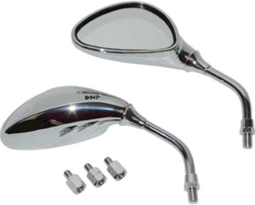 Spiegelset Chroom (M10 draad) Scooter Universeel / Retro grande Retro (M10 schroefdraad)