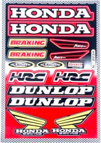 Stickerset Sponsor Honda / Dunlop