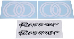 Stickerset voor Gilera 3d Zwart / Grijs