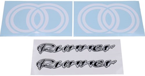 Stickerset voor Gilera 3d Zwart / Grijs