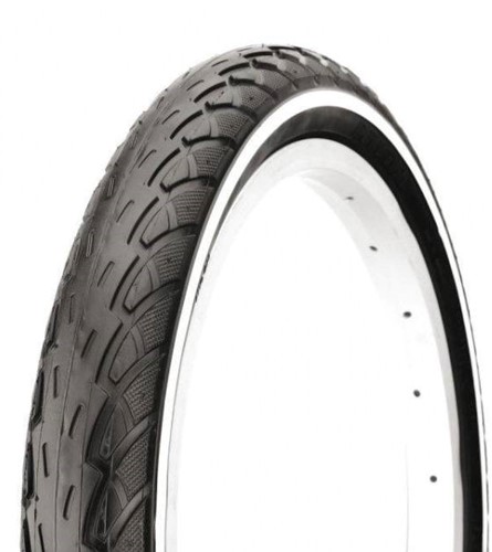 Fiets Buitenband Deli Tire 18 x 1.75 (47-355) Zwart Met Witte lijn