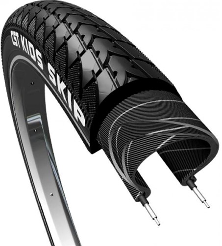 Fiets Buitenband CST Skip Kids 24 x 1.75 (47-507) Zwart Met Reflectie