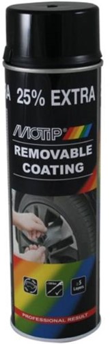 Motip Plastic Dip Sprayplast Glimmend Zwart Removable Coating 