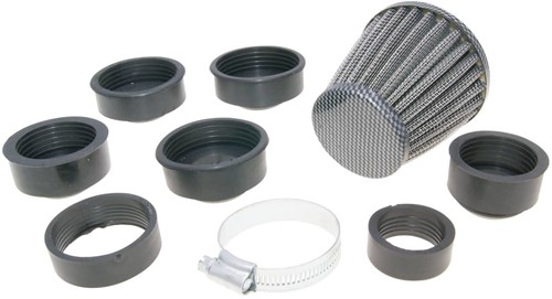 Powerfilter 101 Octane K&N Air Box Carbon Look Rechte Aansluiting Ø32-45mm