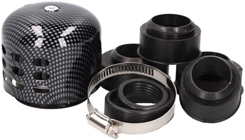 Powerfilter 101 Octane Air Box Carbon Look Rechte Aansluiting Ø28-44mm