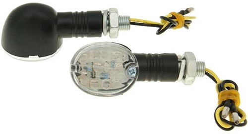 Knipperlicht Set Led M10 Drop Derbi Senda / Derbi Gpr 50 / Aprilia RS 50 / Aprilia SX 50 / Universeel Scooter / Bromfiets / Motorfiets