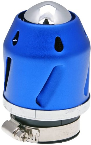 Powerfilter 101 Octane Air Box Blauw metaal Rechte Aansluiting Ø42