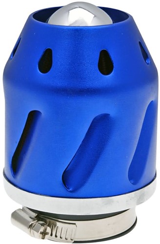 Powerfilter 101 Octane Air Box Blauw metaal Rechte Aansluiting Ø35-48