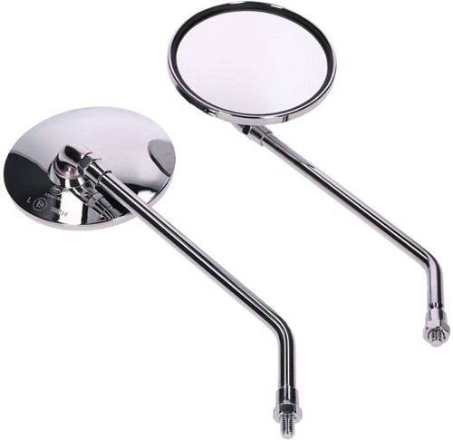 Spiegelset 101 Octane Chroom Scooter Universeel (M8 schroefdraad)