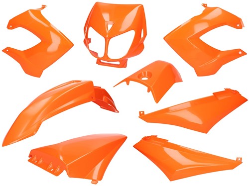 Kappenset Derbi Senda 50 R X-Treme / Derbi Senda 50 SM / Derbi Senda 50 SM X-Treme / Derbi Senda 50 SM DRD Black Edition Oranje