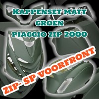Kappenset Piaggio Zip 2000 Army Mat Groen met SP voorscherm 5 delig-3