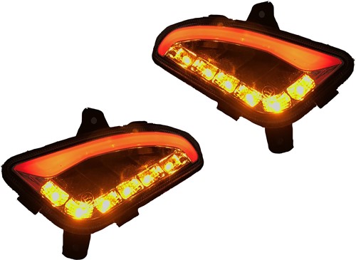 Knipperlicht Set Led Tube Agm Vx50 / Napoli / Rl 50 / China Lx Modellen [Achterkant) Smoke] - 60