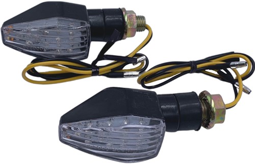 Knipperlicht Set Led (Zwart) Derbi Senda / Derbi Gpr 50 / Aprilia RS 50 / Aprilia SX 50 / Universeel Scooter / Bromfiets / Motorfiets
