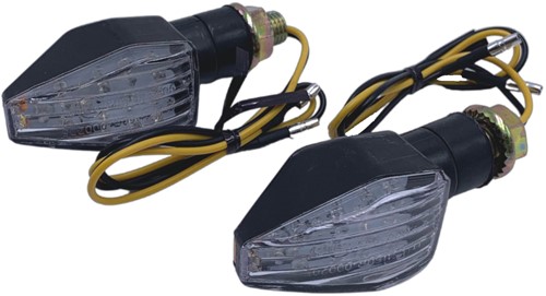 Knipperlicht Set Led (Zwart) Derbi Senda / Derbi Gpr 50 / Aprilia RS 50 / Aprilia SX 50 / Universeel Scooter / Bromfiets / Motorfiets - 40