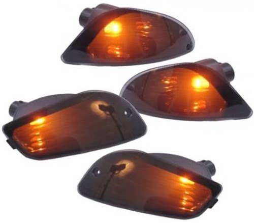 Knipperlicht Set (Smoke) Voor + Achter Vespa Lx 50 / Vespa S / Vespa Lxv Model Origineel