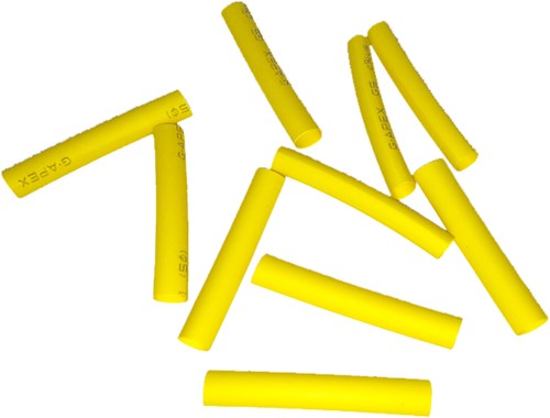 krimpkous 2.0mm x 40mm GEEL 10stuks