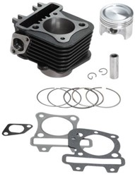 Cilinder 80cc (49mm) DR / TOP voor Piaggio Zip 2000 4t / Vespa Primavera / Vespa Sprint / Aprillia Sport City 4t / Piaggio Liberty 4t / Vespa Lx 50 4t / Piaggio Fly 4t / Malaguti Centro 4t / Vespa S