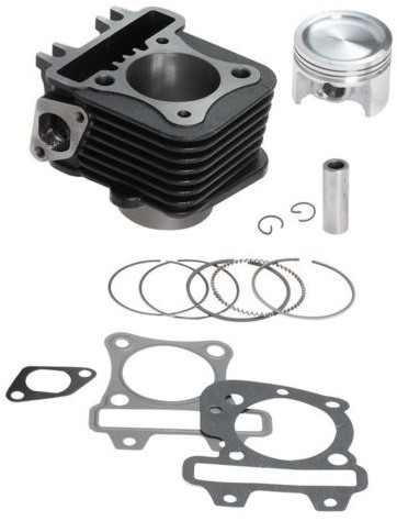 Cilinder 80cc (49mm) DR / TOP voor Piaggio Zip 2000 4t / Vespa Primavera / Vespa Sprint / Aprillia Sport City 4t / Piaggio Liberty 4t / Vespa Lx 50 4t / Piaggio Fly 4t / Malaguti Centro 4t / Vespa S