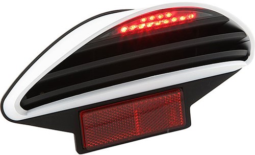 Achterlicht Led BCD Style Wit Yamaha Aerox T/m 2012 / Cpi Oliver / Cpi Aragon / Aprilia RS50 Extrema / Generic Cracker / Keeway Fact / Sachs Speedjet