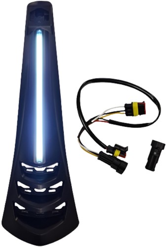 Voorscherm Glans Zwart Claxon Neus Vespa Sprint / Primavera V.a 2018 + Led Bar