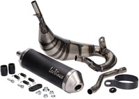 Uitlaat LeoVince X-Fight Black Edition Rieju MRT 50 / Rieju MRI 50 T/m 70cc Bovenlangs