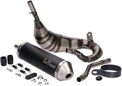 Uitlaat LeoVince X-Fight Black Edition Rieju MRT 50 / Rieju MRI 50 T/m 70cc Bovenlangs