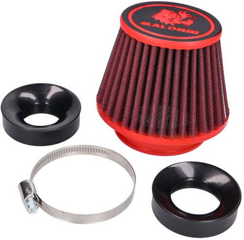 Luchtfilter Malossi E18 Ø60mm Kort Rood / Zwart 0417254